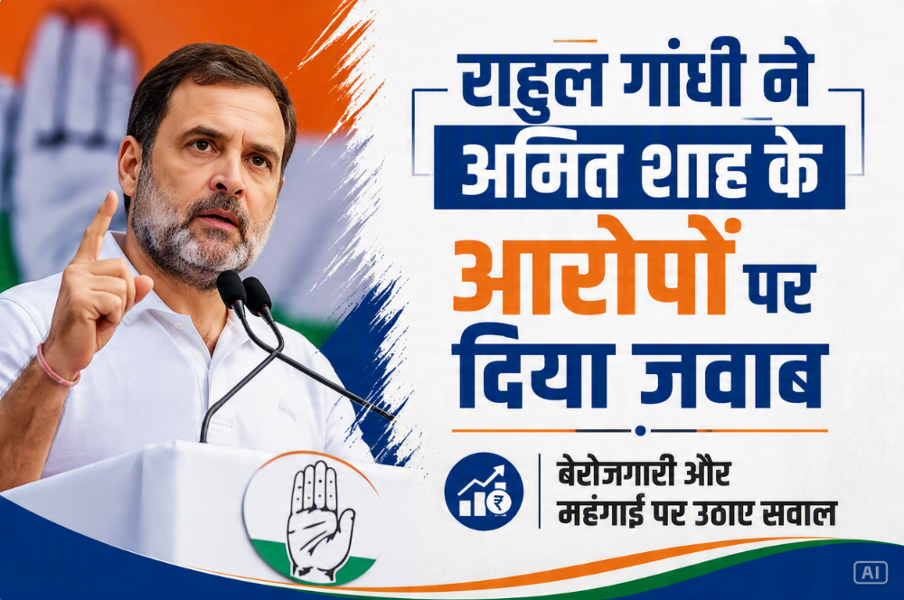 राहुल गांधी ने अमित शाह के आरोपों पर दिया जवाब, बेरोजगारी और महंगाई पर उठाए सवाल