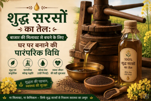 शुद्ध सरसों का तेल: बाजार की मिलावट से बचने के लिए घर पर बनाने की पारंपरिक विधि